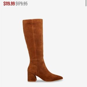Steve Madden Montana Brown Suede Tall Boots 9.5 NEW